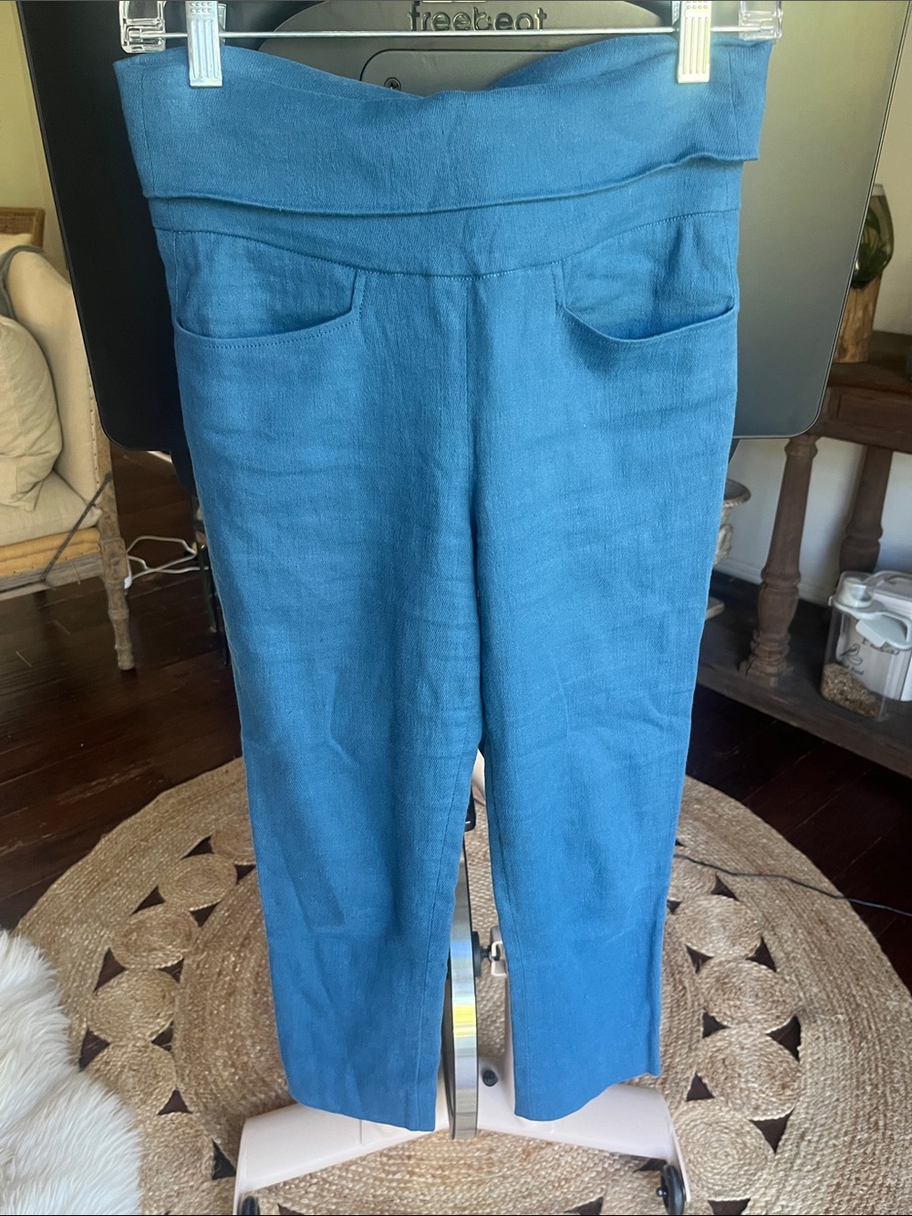 Isabel Marant  High-Rise Linen-Blend cropped ankle Pants